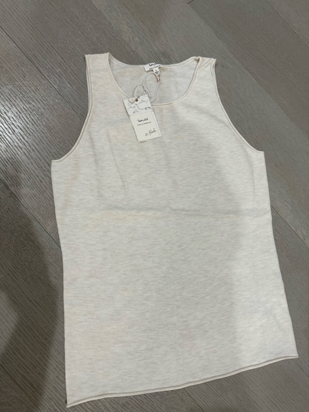 Splendid Cream Scoop Neck Tank